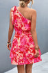 'Kiera' Printed Single Shoulder Dress - Celes Fashion
